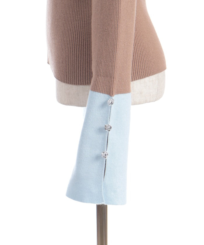 Bicolor Knit Pullover