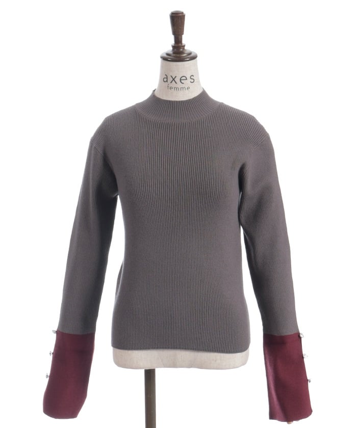 Bicolor Knit Pullover