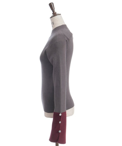 Bicolor Knit Pullover