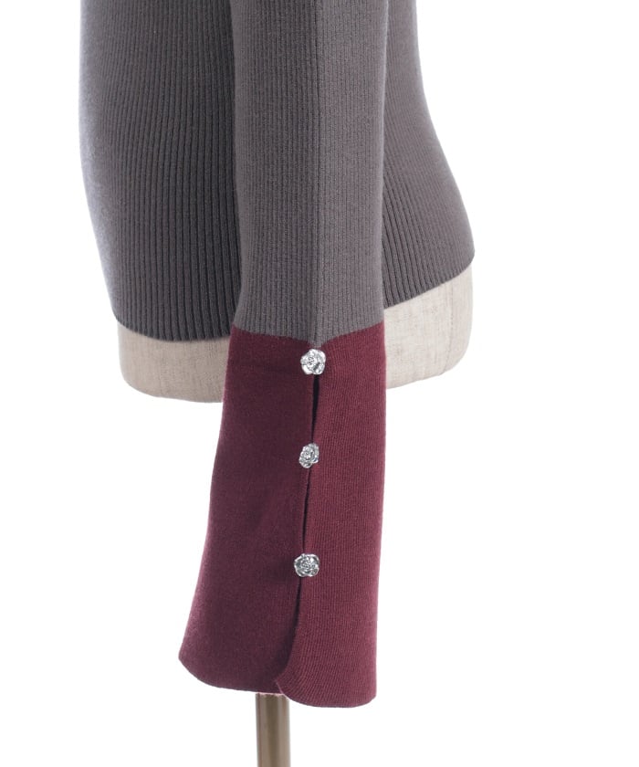 Bicolor Knit Pullover