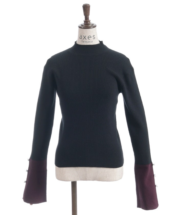 Bicolor Knit Pullover