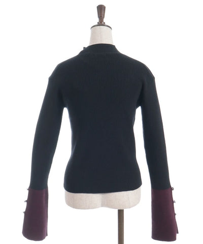 Bicolor Knit Pullover