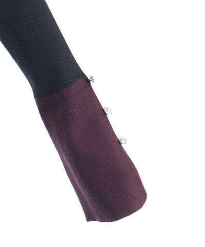 Bicolor Knit Pullover