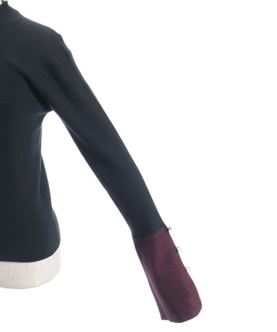 Bicolor Knit Pullover