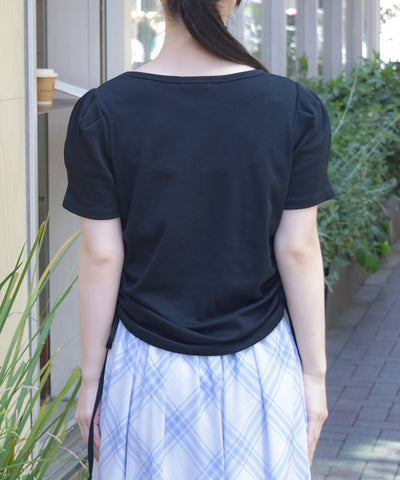 Drawstring Layered Style Top