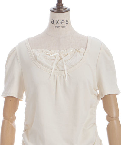 Drawstring Layered Style Top