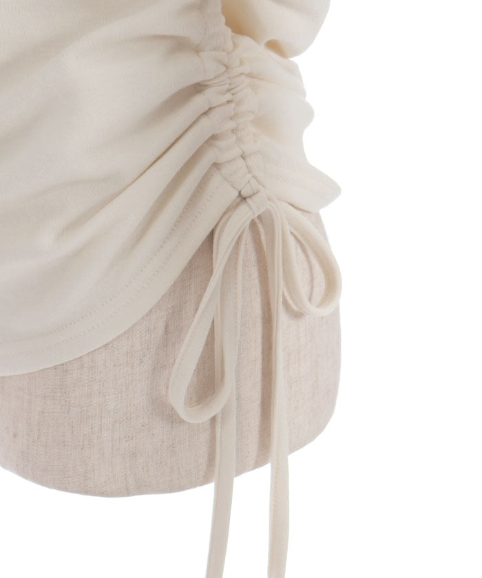 Drawstring Layered Style Top