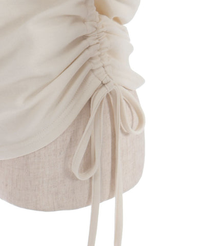Drawstring Layered Style Top