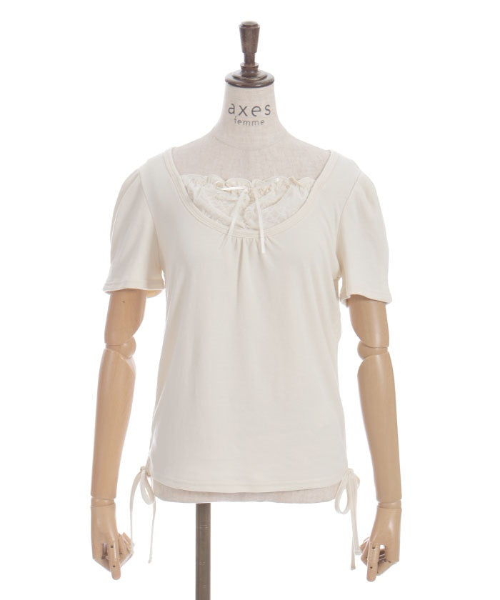 Drawstring Layered Style Top