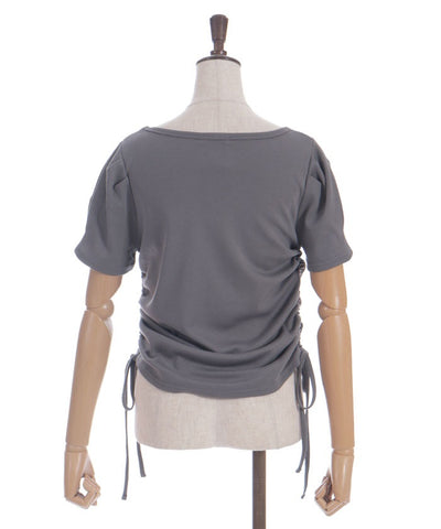 Drawstring Layered Style Top