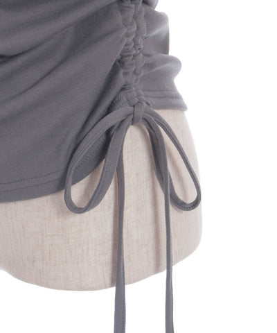 Drawstring Layered Style Top