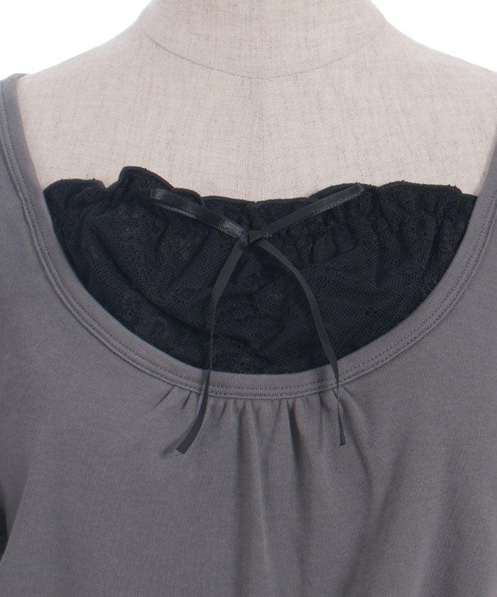 Drawstring Layered Style Top