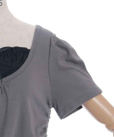 Drawstring Layered Style Top