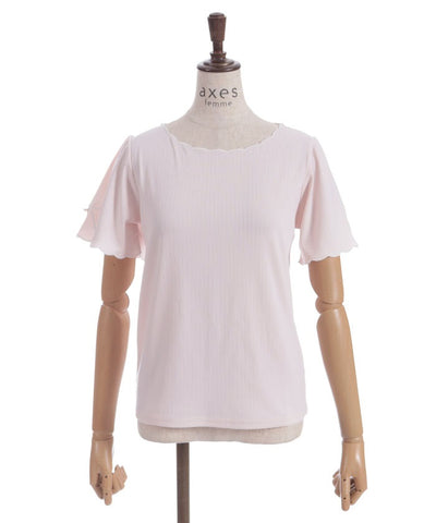 Ribbon & Scalloped Embroidery Pullover