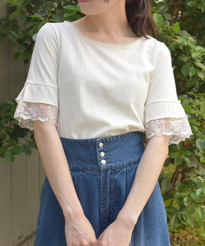 Color Tulle Lace Pullover