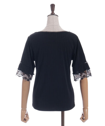 Color Tulle Lace Pullover