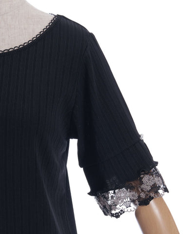 Color Tulle Lace Pullover