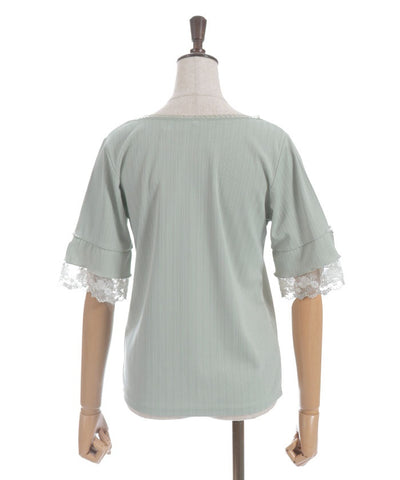 Color Tulle Lace Pullover