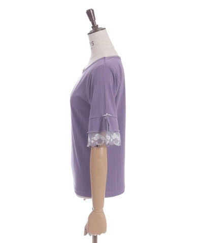 Color Tulle Lace Pullover