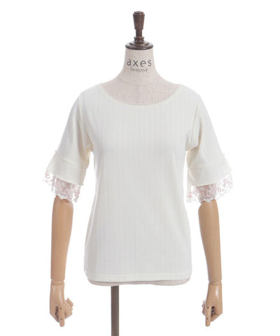Color Tulle Lace Pullover