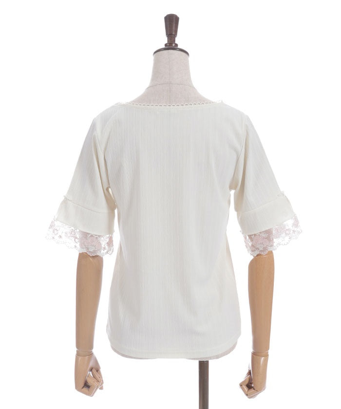 Color Tulle Lace Pullover