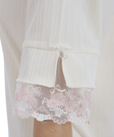 Color Tulle Lace Pullover