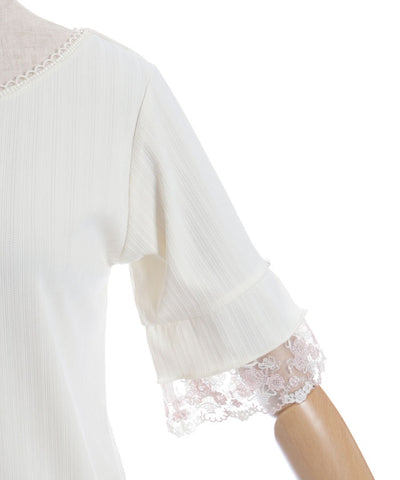 Color Tulle Lace Pullover