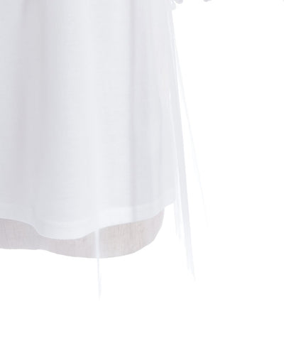 Lace Layered Sleeve Tulle Pullover