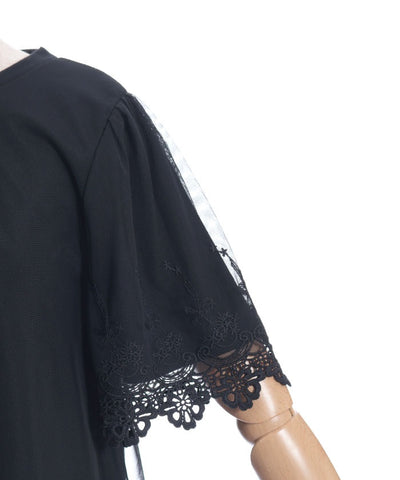 Lace Layered Sleeve Tulle Pullover