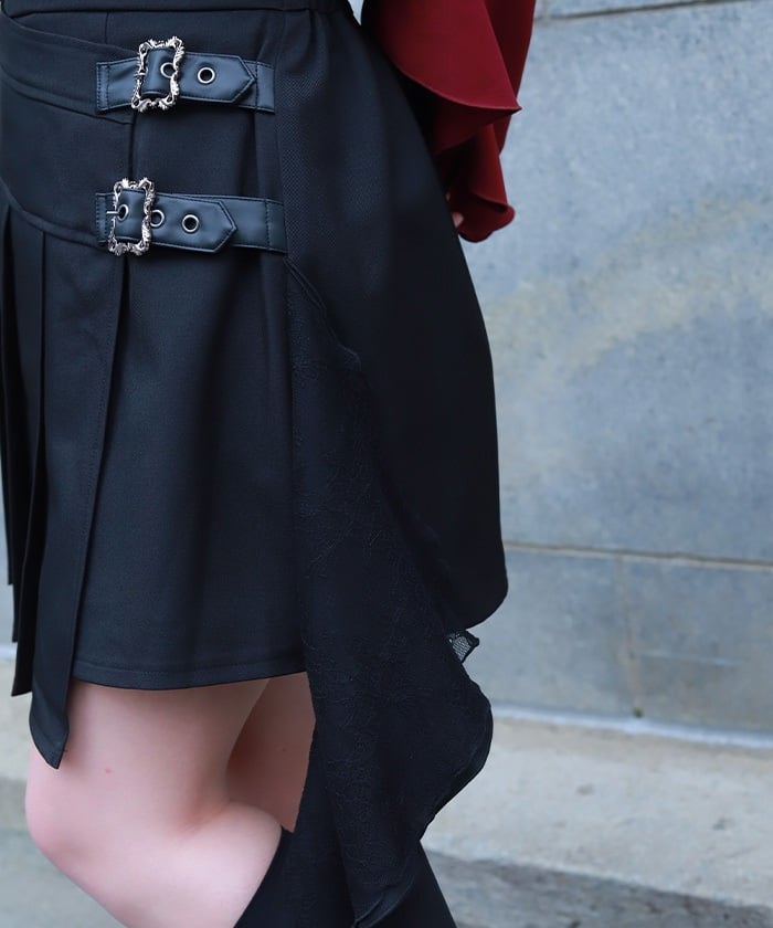 Side Frill Mini Skirt