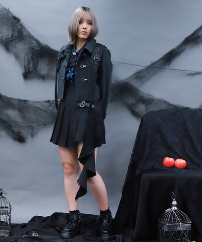 Side Frill Mini Skirt