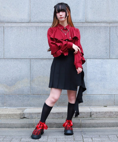 Side Frill Mini Skirt