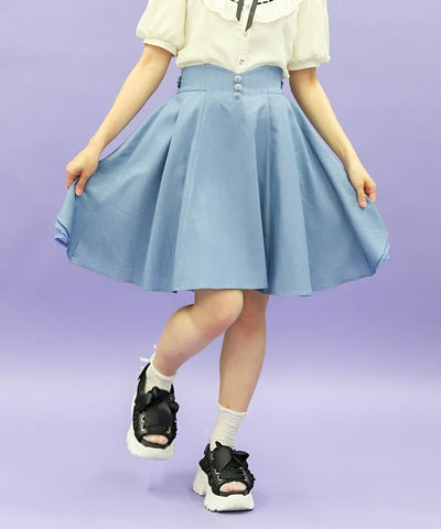 Back Frill Midi Skirt