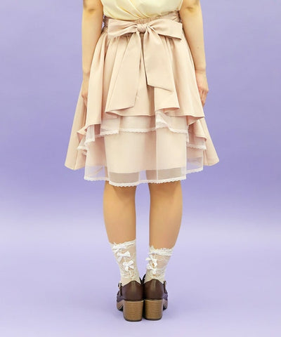 Back Frill Midi Skirt