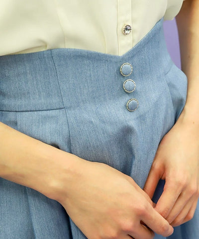 Back Frill Midi Skirt