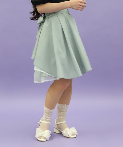 Back Frill Midi Skirt