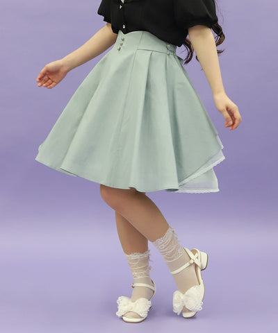 Back Frill Midi Skirt