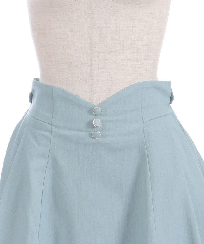Back Frill Midi Skirt