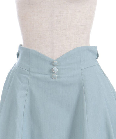 Back Frill Midi Skirt