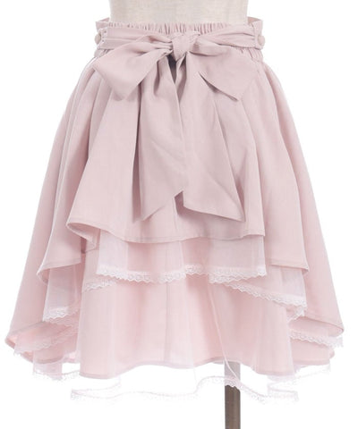 Back Frill Midi Skirt