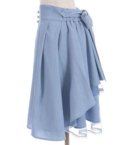 Back Frill Midi Skirt