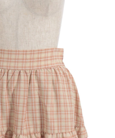 Plaid Irregular Hem Skirt