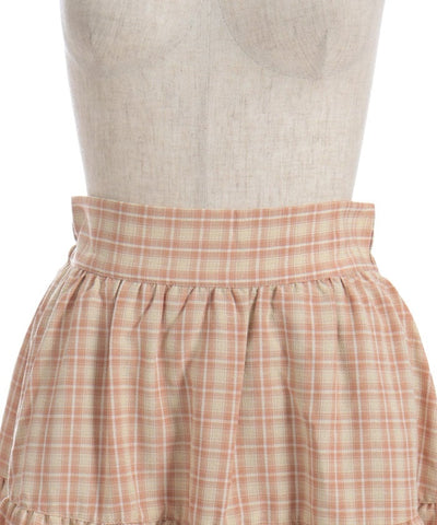 Plaid Irregular Hem Skirt