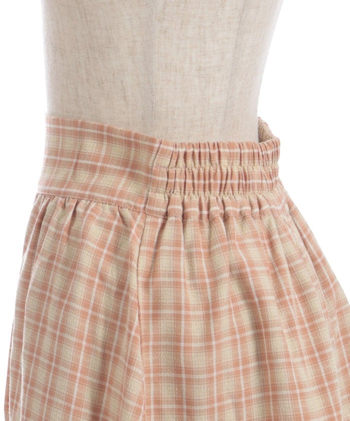 Plaid Irregular Hem Skirt