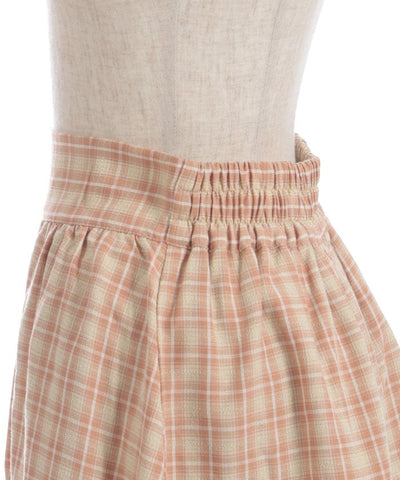 Plaid Irregular Hem Skirt