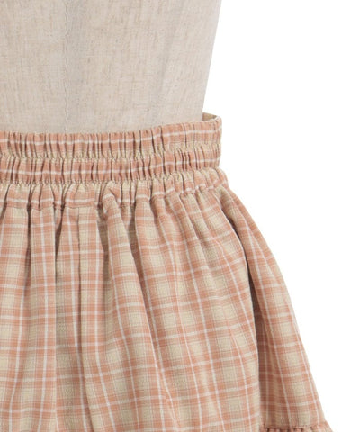 Plaid Irregular Hem Skirt