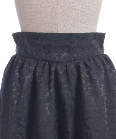 Jacquard Asymmetric Frill Skirt