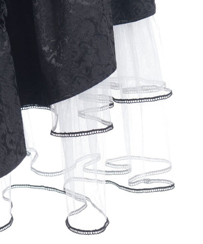 Jacquard Asymmetric Frill Skirt