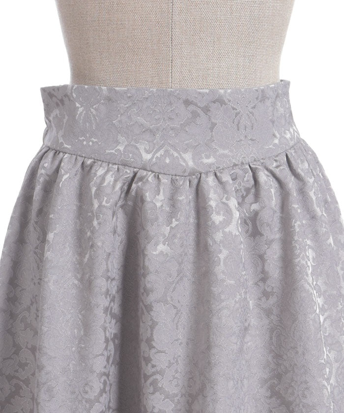 Jacquard Asymmetric Frill Skirt