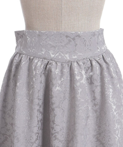 Jacquard Asymmetric Frill Skirt